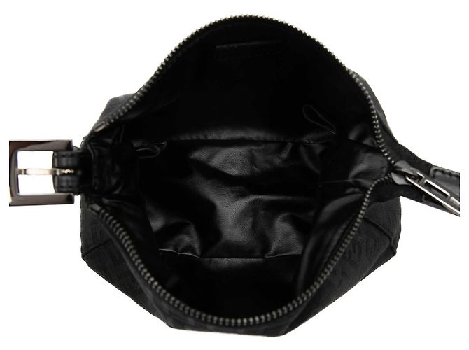 Borsa a mano Fendi in tela Zucchino nera Nero - vista 4