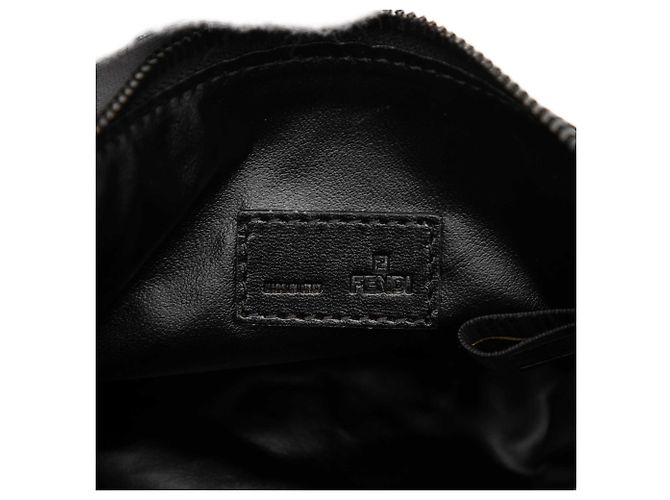 Borsa a mano Fendi in tela Zucchino nera Nero - vista 5