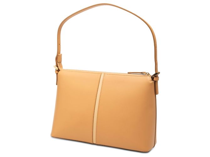 Borsa a tracolla Burberry in pelle beige - vista 2