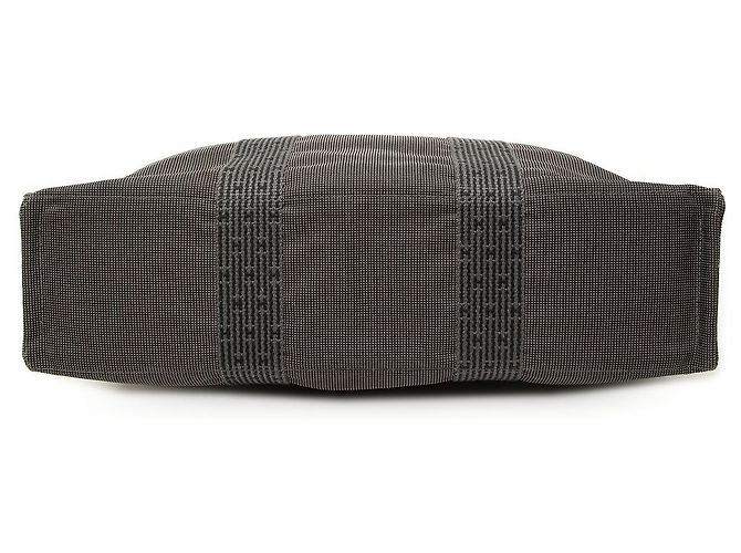 Hermès Gray Canvas Herline MM Braun Anthrazitgrau - Ansicht 3