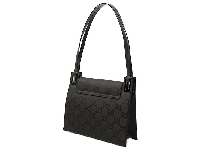 Borsa a tracolla Gucci in nylon GG nero - vista 2