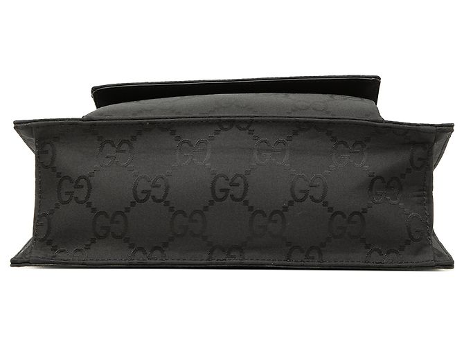 Borsa a tracolla Gucci in nylon GG nero - vista 3
