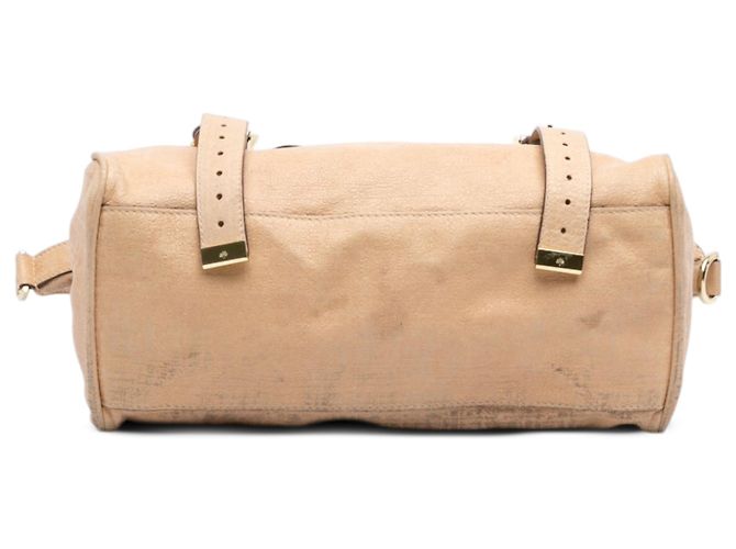 Borsa Satchel Alexa in vitello testurizzato marrone Mulberry Beige - vista 3