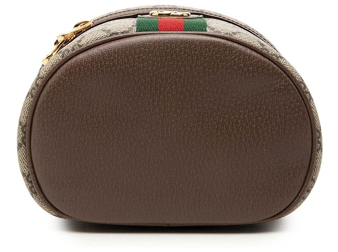 Borsa Vanity Gucci Beige GG Supreme Web Ophidia - vista 3