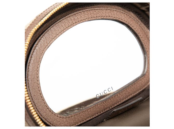 Borsa Vanity Gucci Beige GG Supreme Web Ophidia - vista 6