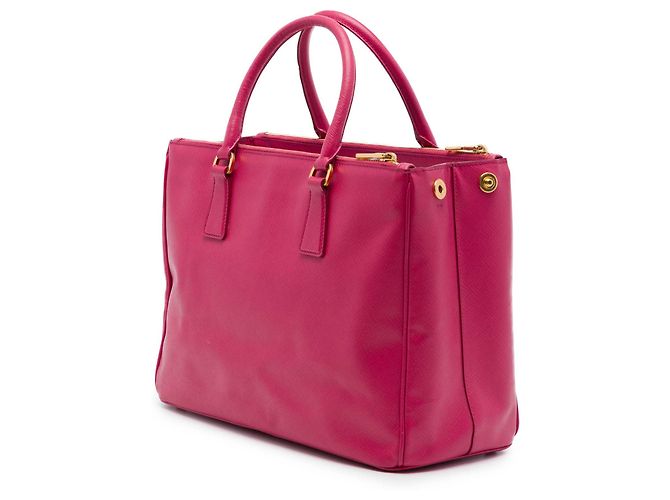 Prada Galleria Double Zip Tote Medium aus Saffiano in Rosa Pink - Ansicht 2