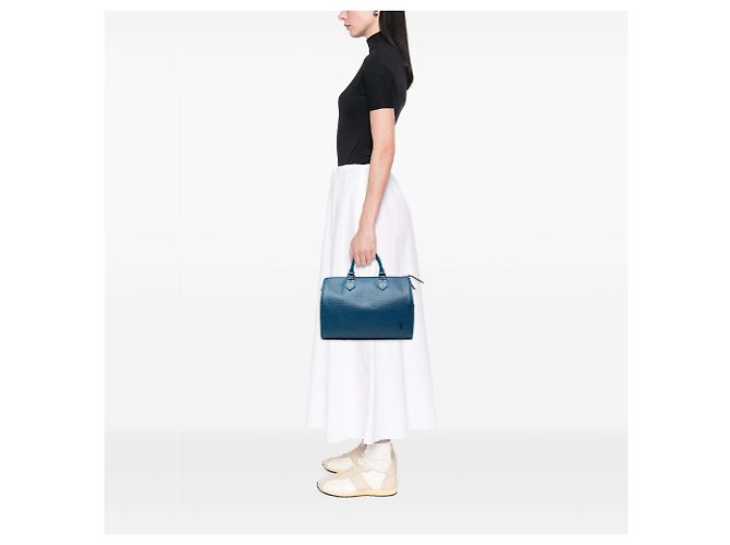 Louis Vuitton Blue Epi Speedy 35 - vista 6
