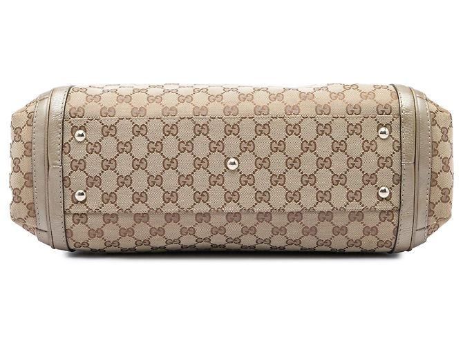 Bolso Satchel Gucci Bella de lona GG beige - vista 3