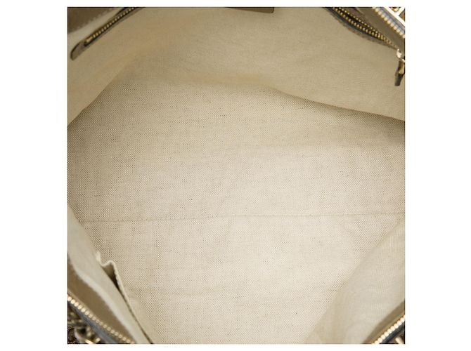 Bolso Satchel Gucci Bella de lona GG beige - vista 4