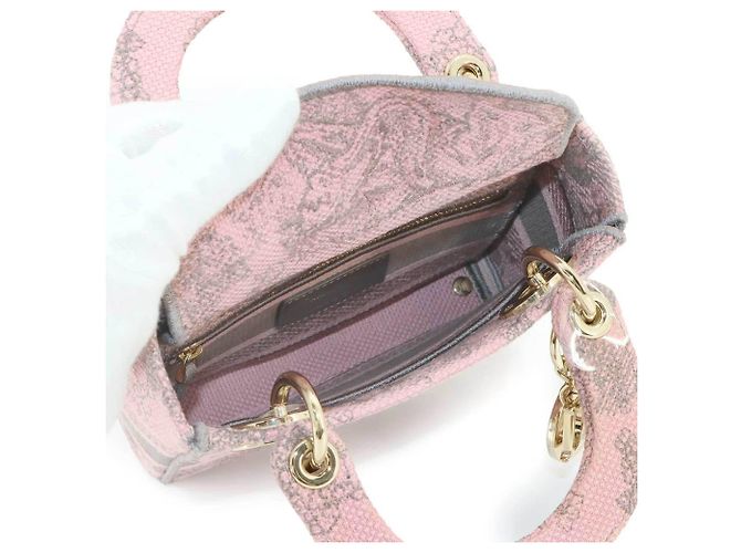 Borsa Christian Dior Lady D-Lite Mini Marrone Rosa - vista 5