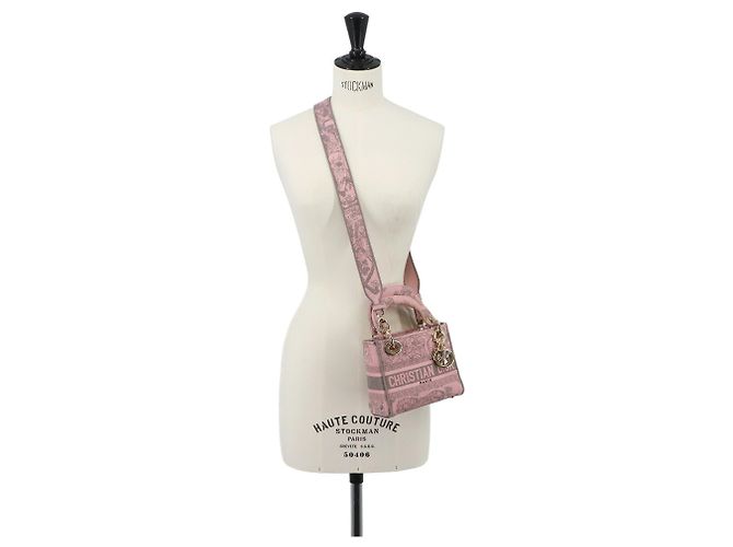 Borsa Christian Dior Lady D-Lite Mini Marrone Rosa - vista 9