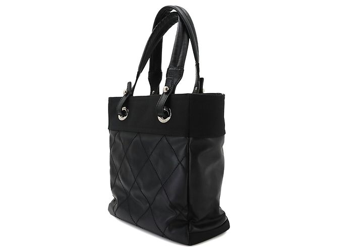 Borsa Tote Chanel Paris Biarritz PM Nero - vista 3