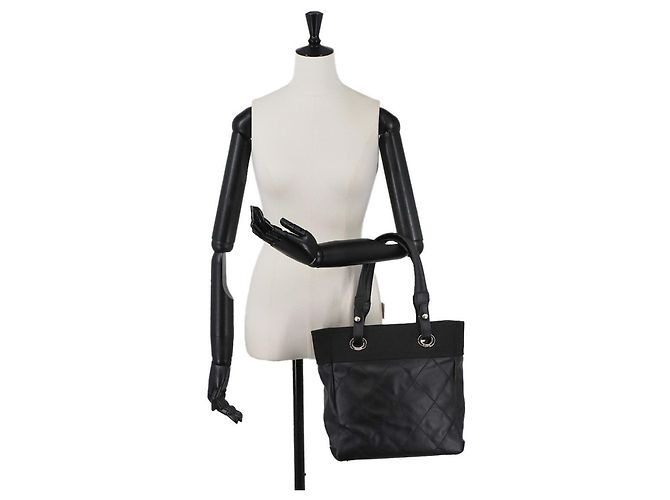 Borsa Tote Chanel Paris Biarritz PM Nero - vista 9