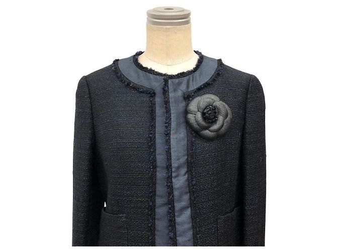 Spilla Corsage Camelia Chanel Nero Bianco Crudo - vista 2