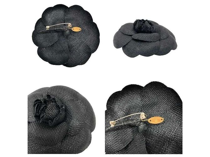 Spilla Corsage Camelia Chanel Nero Bianco Crudo - vista 3