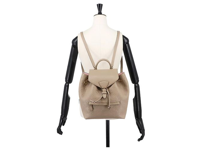 Zaino Louis Vuitton Montsouris PM Grigio - vista 9