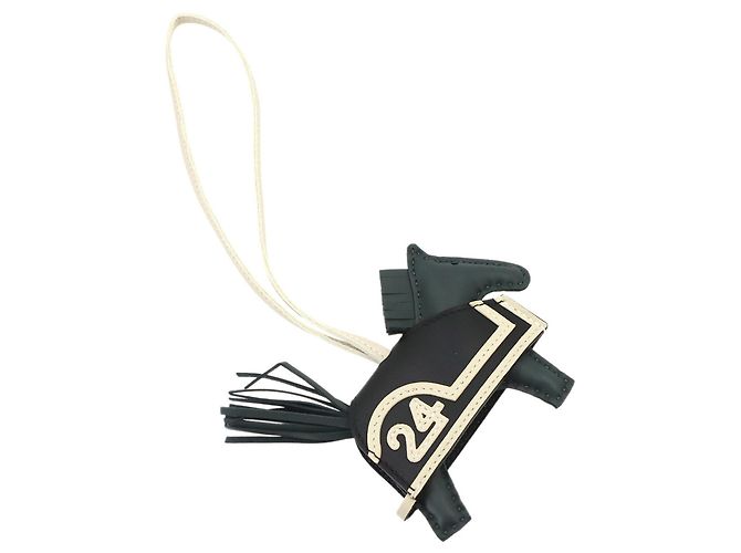 Hermès Hermes Rodeo Robeo 24 PM Handbag Charm Nero Verde chiaro - vista 2