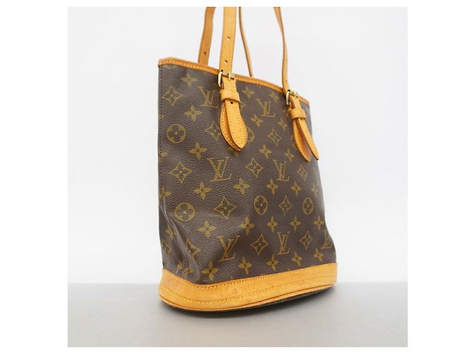 Borsa Tote Louis Vuitton Monogram Bucket PM Marrone - vista 2