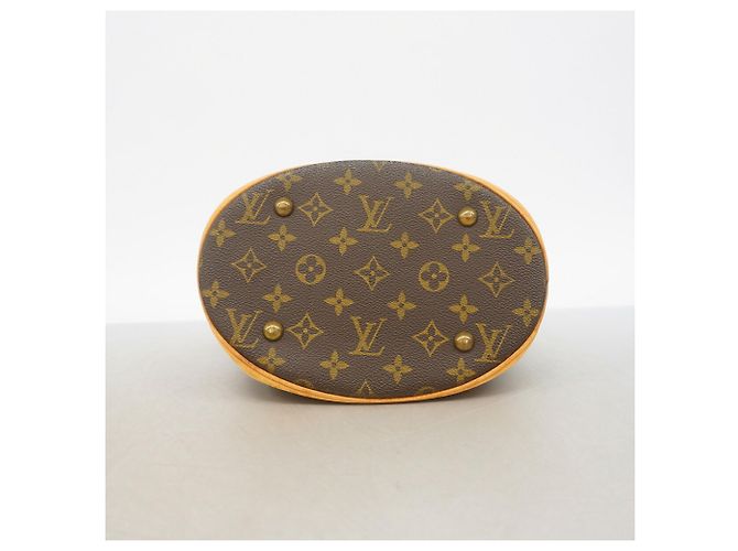 Borsa Tote Louis Vuitton Monogram Bucket PM Marrone - vista 3