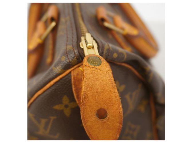 Borsa Louis Vuitton Monogram Speedy 25 Marrone - vista 7