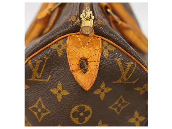 Borsa Louis Vuitton Monogram Speedy 30 Marrone - vista 8
