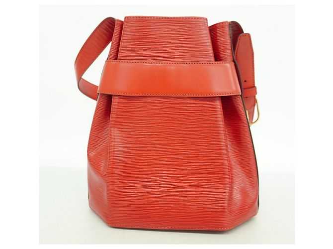 Louis Vuitton Epi Sac Depaule PM Shoulder Bag Rosso - vista 11
