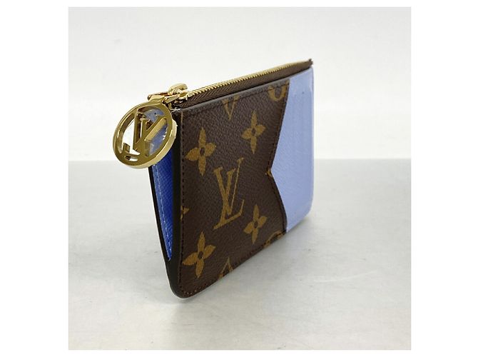 Louis Vuitton Monogram Portecartes Wallet/Coin Case Castaño - vista 2