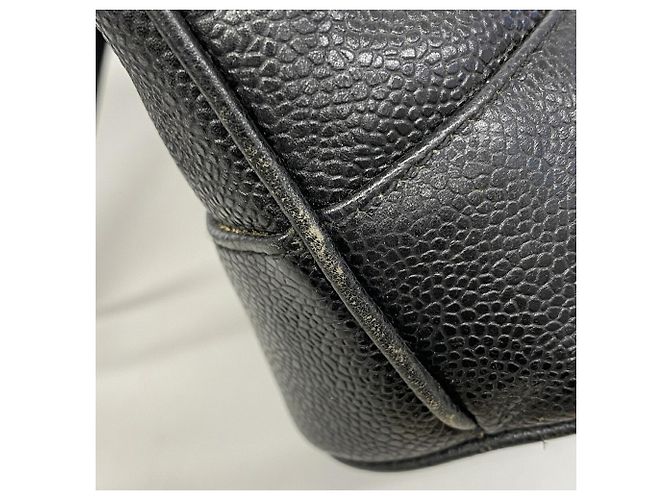 Borsa a tracolla Chanel Triple Coco in pelle caviar Nero - vista 7