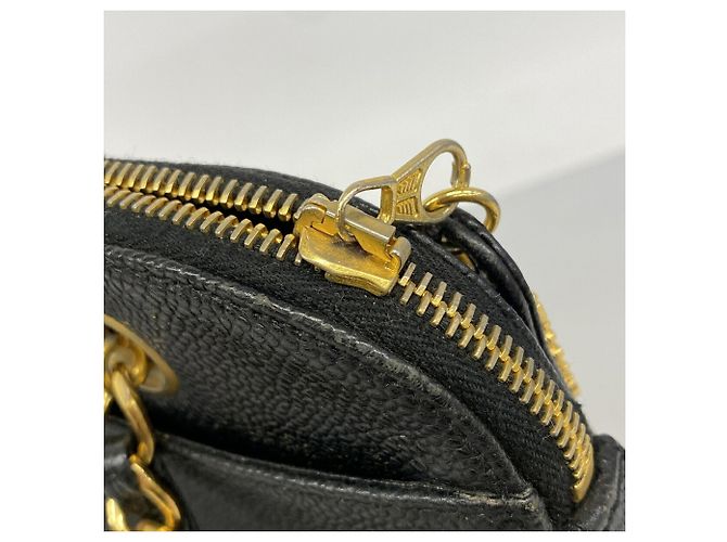 Borsa a tracolla Chanel Triple Coco in pelle caviar Nero - vista 8
