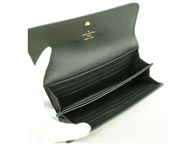 Louis Vuitton Monogram Empreinte Portefeuille Pont Neuf Long Wallet Nero - vista 3