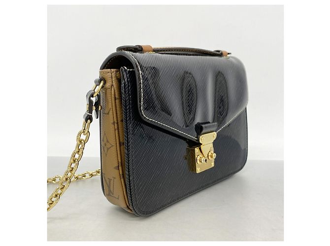 Louis Vuitton Shiny Epi Monogram Reverse Pochette Metis MINI Nero - vista 2
