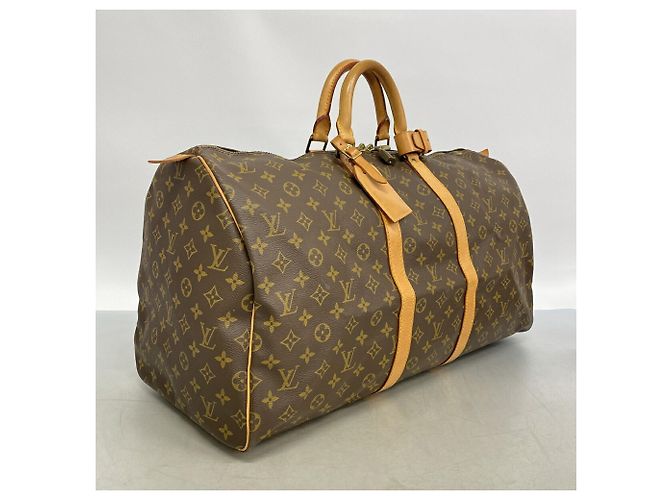 Borsa Louis Vuitton Boston Monogram Keepall 55 Marrone - vista 2
