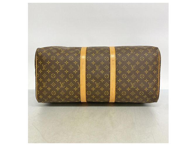 Borsa Louis Vuitton Boston Monogram Keepall 55 Marrone - vista 3