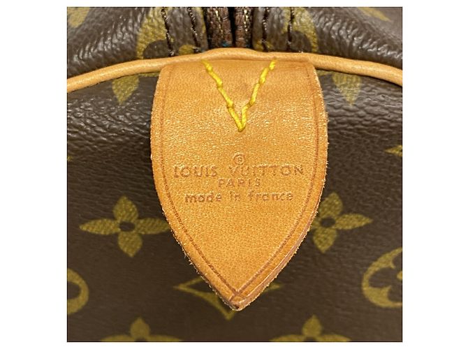 Borsa Louis Vuitton Boston Monogram Keepall 55 Marrone - vista 5