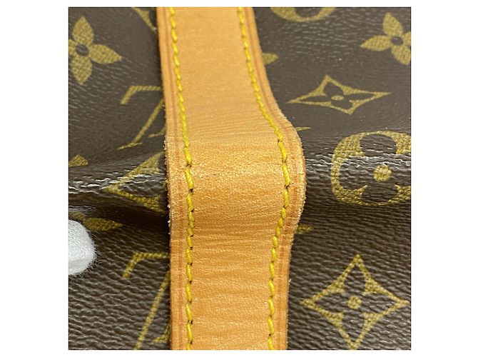 Borsa Louis Vuitton Boston Monogram Keepall 55 Marrone - vista 7