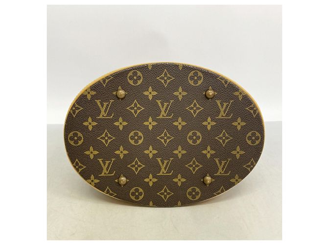 Borsa Tote Louis Vuitton Monogram Bucket GM Marrone - vista 3