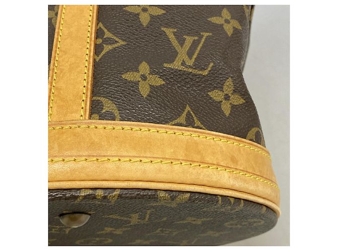 Borsa Tote Louis Vuitton Monogram Bucket GM Marrone - vista 7