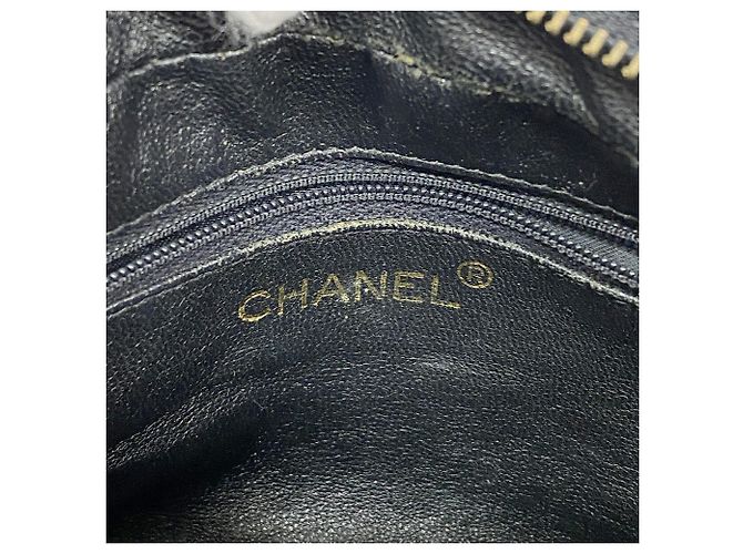 Borsa a tracolla Chanel in pelle d'agnello nera Nero - vista 5