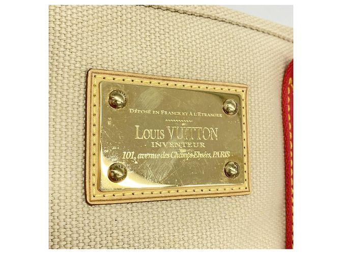 Borsa Louis Vuitton Antigua Cabas MM Beige - vista 10
