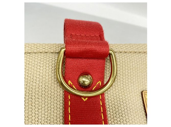 Borsa Louis Vuitton Antigua Cabas MM Beige - vista 9