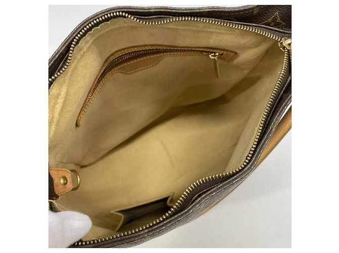 Borsa a tracolla Louis Vuitton Monogram Looping GM Marrone - vista 4