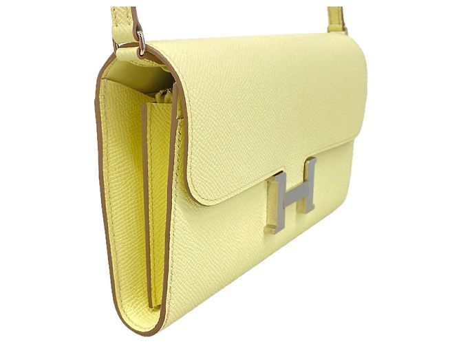 Hermès Constance Tougo Wallet/Shoulder Wallet Giallo - vista 2