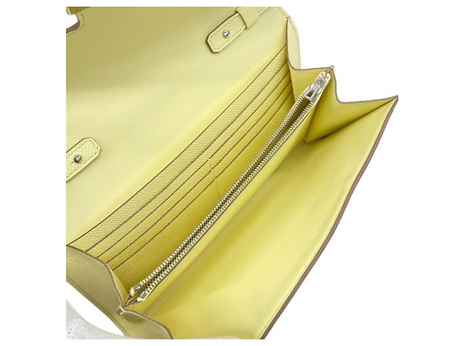 Hermès Constance Tougo Wallet/Shoulder Wallet Giallo - vista 4