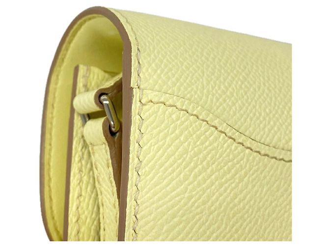 Hermès Constance Tougo Wallet/Shoulder Wallet Giallo - vista 6