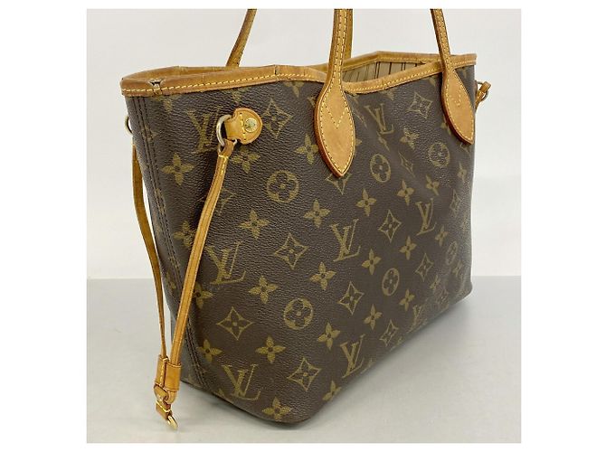 Borsa Tote Louis Vuitton Monogram Neverfull PM Marrone - vista 2