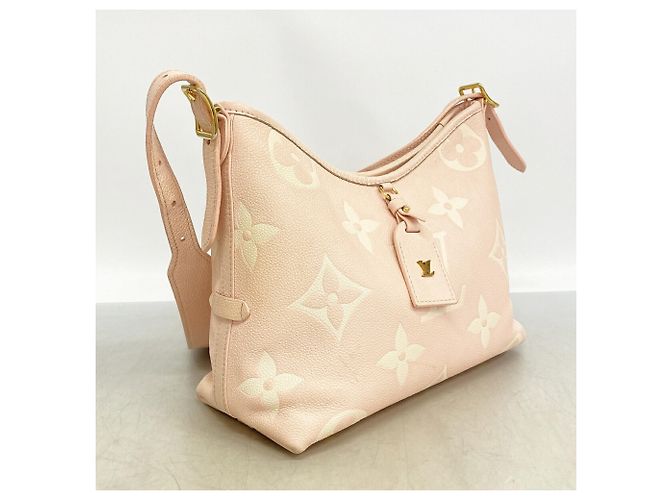 Borsa a tracolla Louis Vuitton Monogram Empreinte Bicolor Carryall Zip PM Rosa Bianco - vista 2