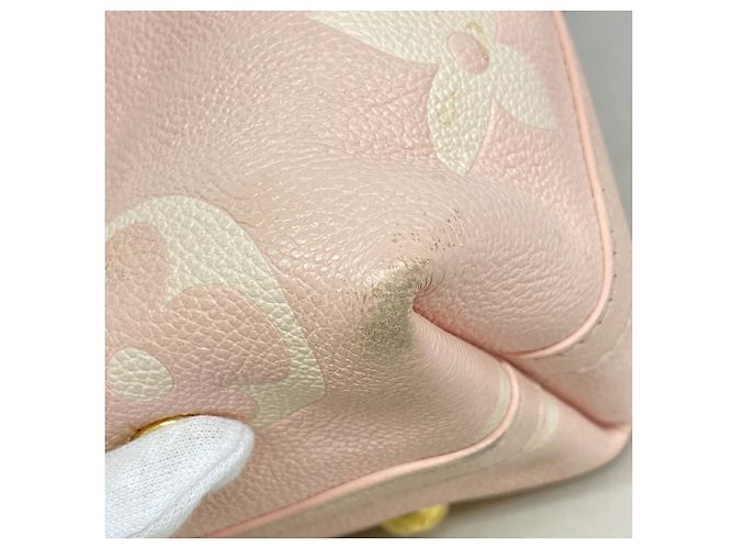 Borsa a tracolla Louis Vuitton Monogram Empreinte Bicolor Carryall Zip PM Rosa Bianco - vista 7