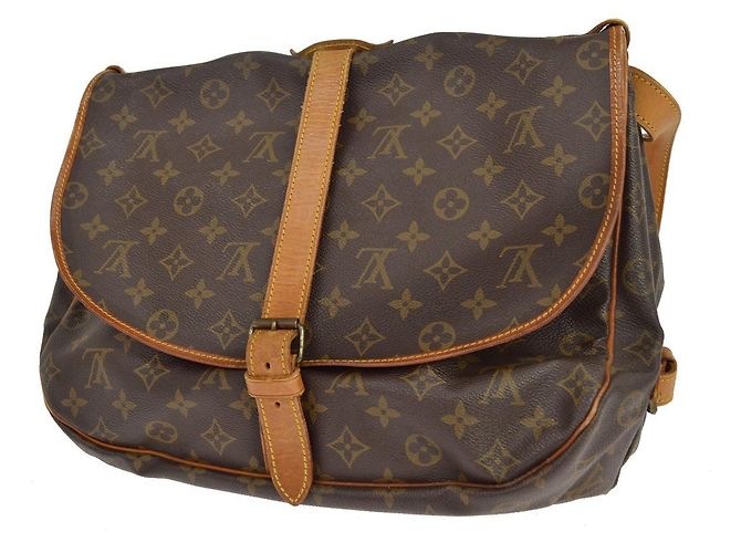 Louis Vuitton Saumur Monogram 35 Marrone - vista 2