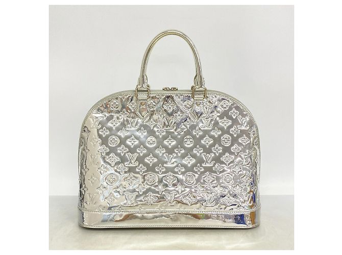Borsa Louis Vuitton Alma GM Monogram Miroir Argento - vista 9
