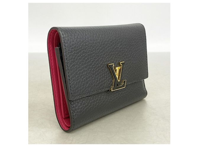 Capucines Cartera Louis Vuitton Tri-fold Negro Rosa - vista 2